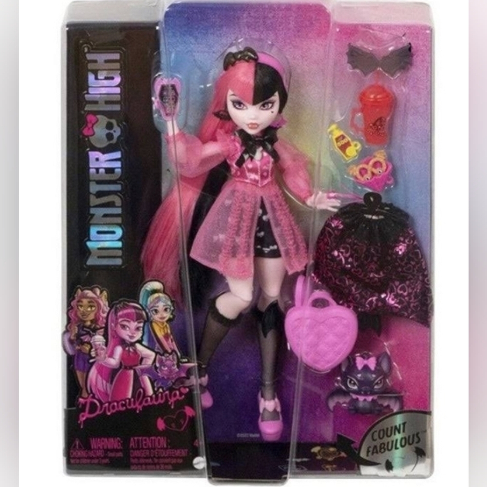Draculaura G3 Doll New in box never opened NIB Monster High
